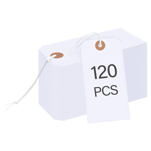 Vocdikficy 120 STK. Geschenkanhänger mit, Weiße Große Markierungsgeschenktaschenanhänger, Beschreibbare Preisschilder, Inventaranhänger Vocdikficy 120 STK. Geschenkanhänger mit, Weiße Große Markierungsgeschenktaschenanhänger, Beschreibbare Preisschilder, Inventaranhänger von Vocdikficy