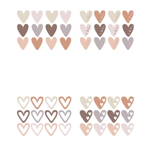 Vocdikficy 144-Teiliges Selbstklebendes -Wandaufkleber-Set im Bohemian-Stil im Boho-Stil, Herzförmige Dekorative Aufkleber-Set Vocdikficy 144-Teiliges Selbstklebendes -Wandaufkleber-Set im Bohemian-Stil im Boho-Stil, Herzförmige Dekorative Aufkleber-Set von Vocdikficy