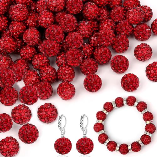 Vocdikficy 150 Stück 10 mm Strassperlen Zur Schmuckherstellung, Glitzernde Strassperlen Aus Ton für Armbänder, Halsketten, Ohrringe, Rot Vocdikficy 150 Stück 10 mm Strassperlen Zur Schmuckherstellung, Glitzernde Strassperlen Aus Ton für Armbänder, Halsketten, Ohrringe, Rot von Vocdikficy