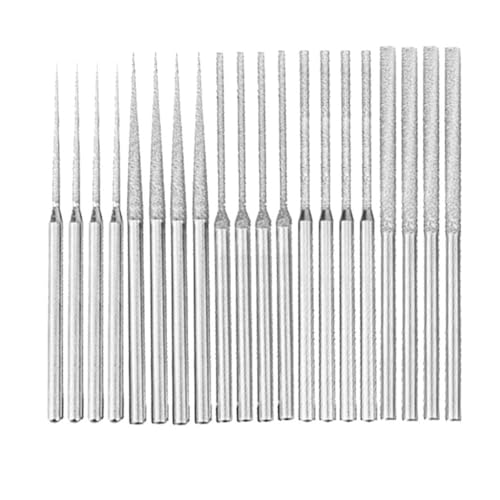 Vocdikficy 20 Stück Montierte Diamantbohrer in 5 Verschiedenen Formen, Diamant-Schleifwerkzeuge mit 1/8-Schaft für -Rotationswerkzeuge Vocdikficy 20 Stück Montierte Diamantbohrer in 5 Verschiedenen Formen, Diamant-Schleifwerkzeuge mit 1/8-Schaft für -Rotationswerkzeuge von Vocdikficy