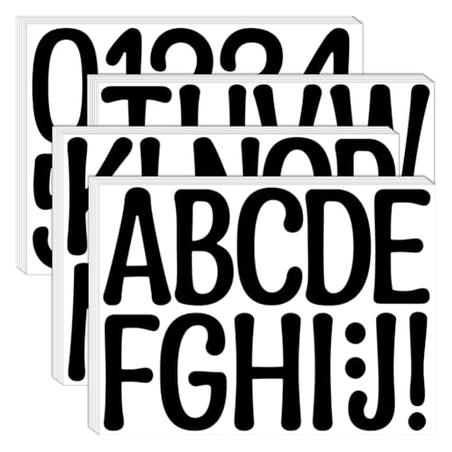 Vocdikficy 24 Blatt Große Buchstabenaufkleber, 4, Alphabet-Zahlen-Buchstabenaufkleber, Selbstklebende Vinylaufkleber, Buchstaben Vocdikficy 24 Blatt Große Buchstabenaufkleber, 4, Alphabet-Zahlen-Buchstabenaufkleber, Selbstklebende Vinylaufkleber, Buchstaben von Vocdikficy