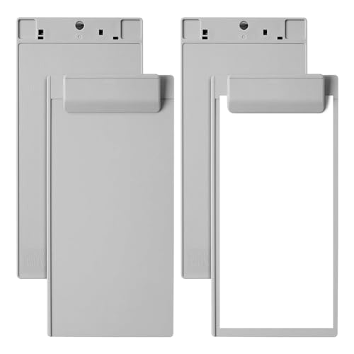 Vocdikficy 4 Stk. Mini-Klemmbrett A7-Format, Taschenklemmbrett Aus Grauem Kunststoff mit Flachem Profil für Schule, Büro, Krankenhaus Vocdikficy 4 Stk. Mini-Klemmbrett A7-Format, Taschenklemmbrett Aus Grauem Kunststoff mit Flachem Profil für Schule, Büro, Krankenhaus von Vocdikficy