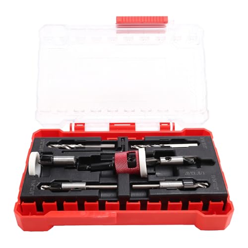 Vocdikficy 5-Teiliges Senkbohrer-Set mit Reibungsarmem Tiefenstopp, HSS-Kegelbohrer 1/8, 9/64, 5/32, 11/64 Vocdikficy 5-Teiliges Senkbohrer-Set mit Reibungsarmem Tiefenstopp, HSS-Kegelbohrer 1/8, 9/64, 5/32, 11/64 von Vocdikficy