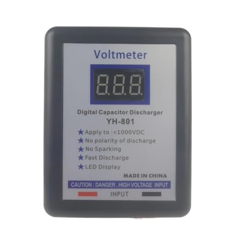 Vocdikficy 800V Digitaler Kondensatorspannungstester Schnelle Entladung Hochspannungs-Entladewerkzeug Elektronikreparatur Anzeigewartung A von Vocdikficy