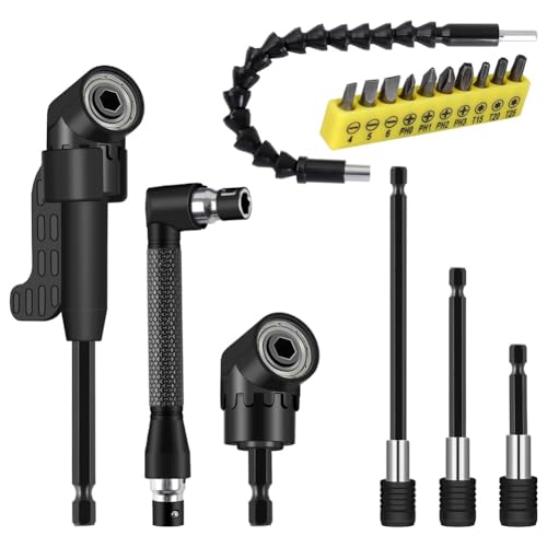 Vocdikficy Flexibles Bohrer-Verlängerungsset, 105° Rechtwinkliger Bohreraufsatz, Bohrerhalter, Schraubendreher-Bits, 90° Abgewinkelte Bits, 17 Stück Vocdikficy Flexibles Bohrer-Verlängerungsset, 105° Rechtwinkliger Bohreraufsatz, Bohrerhalter, Schraubendreher-Bits, 90° Abgewinkelte Bits, 17 Stück von Vocdikficy