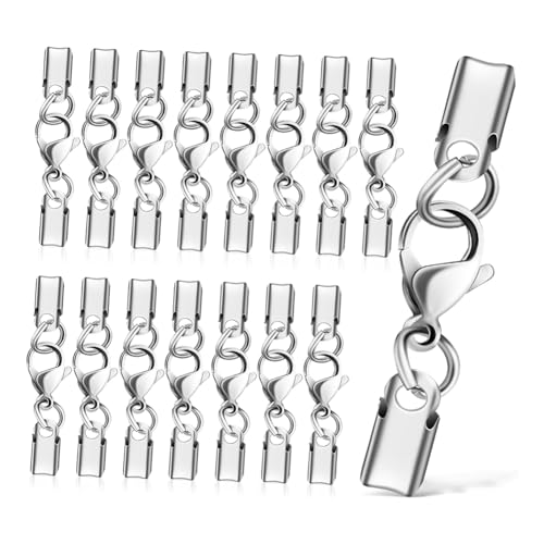 Vocdikficy Karabiner-Schmuckverschlüsse Aus Edelstahl für Halsketten, Doppelte Karabinerverschlüsse, 40 Stück Vocdikficy Karabiner-Schmuckverschlüsse Aus Edelstahl für Halsketten, Doppelte Karabinerverschlüsse, 40 Stück von Vocdikficy
