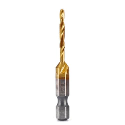 Vocdikficy M3 X 0,5 mm Sechskantschaft, Titanbeschichtet, HSS-Gewinde, Metrischer Gewindebohrer, Schraubmaschine, Verbundgewindebohrer, Offenes Fasenwerkzeug Vocdikficy M3 X 0,5 mm Sechskantschaft, Titanbeschichtet, HSS-Gewinde, Metrischer Gewindebohrer, Schraubmaschine, Verbundgewindebohrer, Offenes Fasenwerkzeug von Vocdikficy