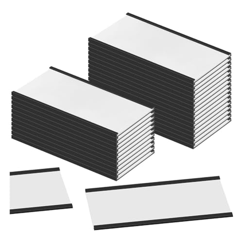 Vocdikficy Magnetische Etikettenhalter, 4 X 2, C-Kanal-Etikettenhalter mit Transparentem Kunststoffschutz und Weißen Papiereinlagen, 30 Sets Vocdikficy Magnetische Etikettenhalter, 4 X 2, C-Kanal-Etikettenhalter mit Transparentem Kunststoffschutz und Weißen Papiereinlagen, 30 Sets von Vocdikficy