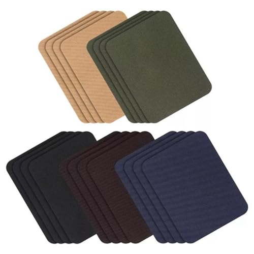 Vocdikficy Reparaturflicken zum Aufbügeln, 20 Stück, Mehrfarbig, Stoffflicken zum Aufbügeln für die Reparatur Von Kleidung, Größe 9,8 cm X 12,8 cm (3,7 X 4,9) von Vocdikficy