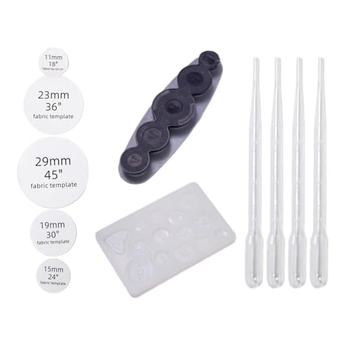 Vocdikficy Stoffbezugsknöpfe für Bezugsknöpfe 11 mm 15 mm 19 mm 23 mm 29 mm Stoffknopf-Werkzeuge Gussformen für Kleidungsdekorationen von Vocdikficy