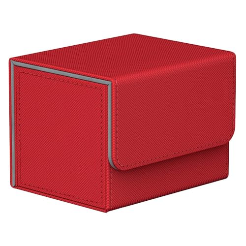 Vocdikficy Über 100 Sammelkarten-Deckbox, Sammelkartenspielzeug mit Magnetverschluss, Spielkarten-Aufbewahrung, Spielkarten-Etui, Schutz, Rot Vocdikficy Über 100 Sammelkarten-Deckbox, Sammelkartenspielzeug mit Magnetverschluss, Spielkarten-Aufbewahrung, Spielkarten-Etui, Schutz, Rot von Vocdikficy