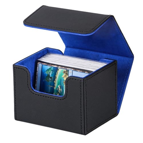 Vocdikficy Über 100 Sammelkarten-Deckboxen, Sammelkartenspielzeug mit Magnetverschluss, Spielkarten-Aufbewahrung, Spielkarten-Etui, Schutz, Schwarz und Blau Vocdikficy Über 100 Sammelkarten-Deckboxen, Sammelkartenspielzeug mit Magnetverschluss, Spielkarten-Aufbewahrung, Spielkarten-Etui, Schutz, Schwarz und Blau von Vocdikficy
