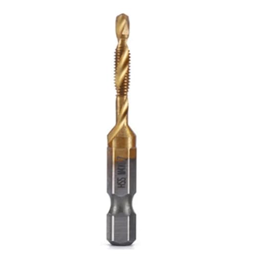 Vocdikficy X 0,7 mm Sechskantschaft, Titanbeschichtet, HSS-Gewinde, Metrischer Gewindebohrer, Schraubmaschine, Verbundgewindebohrer, Offenes Fasenwerkzeug Vocdikficy X 0,7 mm Sechskantschaft, Titanbeschichtet, HSS-Gewinde, Metrischer Gewindebohrer, Schraubmaschine, Verbundgewindebohrer, Offenes Fasenwerkzeug von Vocdikficy