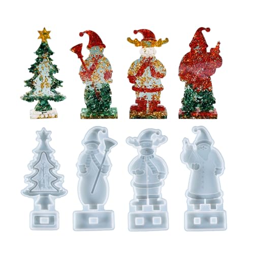 4 Stück Silikon Kerzenform, 3D Silikonformen Gießformen Kerzenformen Gießen Weihnachtsmann Weihnachtsbaum für Weihnachtsdekoration, Familienfeier, DIY Silikonformen Gießformen 4 Stück Silikon Kerzenform, 3D Silikonformen Gießformen Kerzenformen Gießen Weihnachtsmann Weihnachtsbaum für Weihnachtsdekoration, Familienfeier, DIY Silikonformen Gießformen von Voddkis