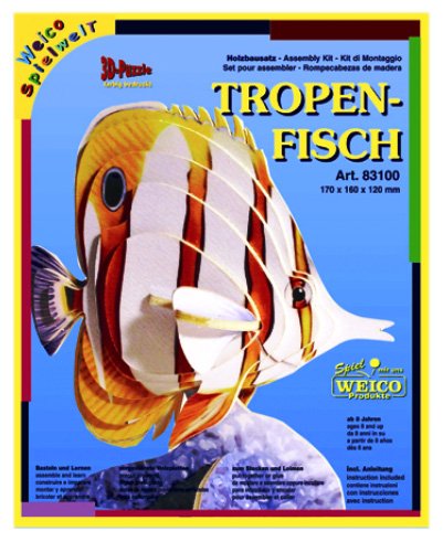 Weico 83100 - Holzbausatz: Tropenfisch 3D bunt von Voerdis