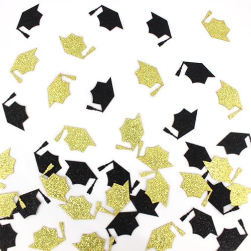 Vofrise 200 Stück Schwarz Gold Grad Kappe Graduation Konfetti für Tisch Glitzer Abschluss Hut Tisch Streuung für Klasse 2025 Grad Party Dekorationen Vofrise 200 Stück Schwarz Gold Grad Kappe Graduation Konfetti für Tisch Glitzer Abschluss Hut Tisch Streuung für Klasse 2025 Grad Party Dekorationen von Vofrise