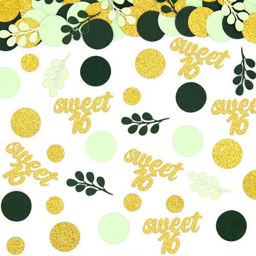 Vofrise 300 Stück Gold Glitzer und Salbeigrün Sweet 16 Party Dekorationen Grün Happy 16th Birthday Konfetti für Tisch Sweet Sixteen Party Decor Supplies Vofrise 300 Stück Gold Glitzer und Salbeigrün Sweet 16 Party Dekorationen Grün Happy 16th Birthday Konfetti für Tisch Sweet Sixteen Party Decor Supplies von Vofrise