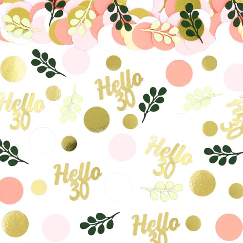 Vofrise 300 Stück Konfetti zum 30. Geburtstag für Tische, rosa und salbeigrün, Happy 30th Birthday Dekorationen für Sie, Hello 30 Konfetti-Streuungen, 300 Stück Vofrise 300 Stück Konfetti zum 30. Geburtstag für Tische, rosa und salbeigrün, Happy 30th Birthday Dekorationen für Sie, Hello 30 Konfetti-Streuungen, 300 Stück von Vofrise