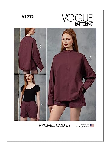 Rachel Comey V1912 Schnittmuster-Set für Damen-Top und Shorts, Größen 36-38-40-42-44 Rachel Comey V1912 Schnittmuster-Set für Damen-Top und Shorts, Größen 36-38-40-42-44 von Vogue Patterns