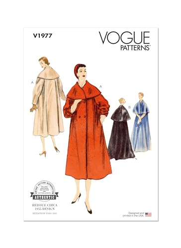 VOGUE PATTERNS V1977H5 Damenmäntel H5 (34-36-38-40) von Vogue Patterns