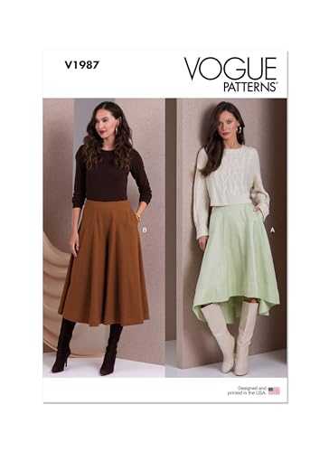 VOGUE PATTERNS V1987B5 Damenrock und Culottes B5 (34-38-40-42) von Vogue Patterns