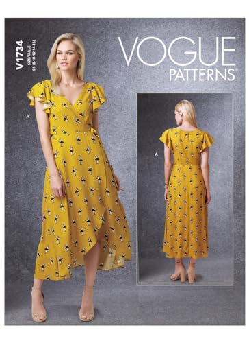 Vogue Misses Dress Patterns V1734F5 Damenkleid, weiß, F5 (16-18-20-22-24) von Vogue Patterns