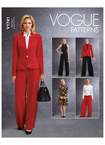 Vogue Misses Sportswear Patterns V1741E5 Sportbekleidung für Damen, weiß, E5 (14-16-18-20-22) von Vogue Patterns