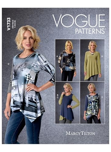 Vogue Misses TOP/Vest Patterns V1733Y Damenoberteil, weiß, Y (XS-S-M) von Vogue Patterns