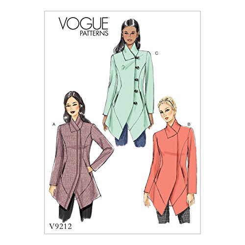 Vogue Mustern 9212 A5 Schnittmuster Jacke, Tissue, Mehrfarbig, Größen 6–14 von Vogue Patterns