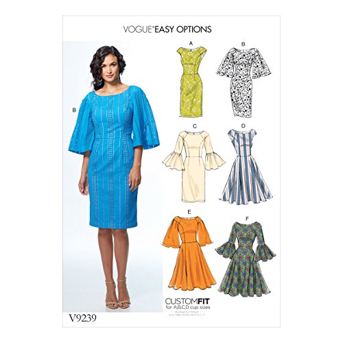 Vogue Patterns Ösenstoff Damenkleider, Tissue, Mehrfarbig, 15.00 x 0.5 x 22.00 cm von Butterick