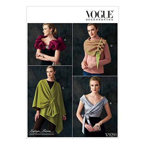 Vogue Mustern Schnittmuster Packungen/mit und Schal, Tissue, mehrfarbig, 15 x 0,5 x 22 cm Vogue Mustern Schnittmuster Packungen/mit und Schal, Tissue, mehrfarbig, 15 x 0,5 x 22 cm von Vogue Patterns
