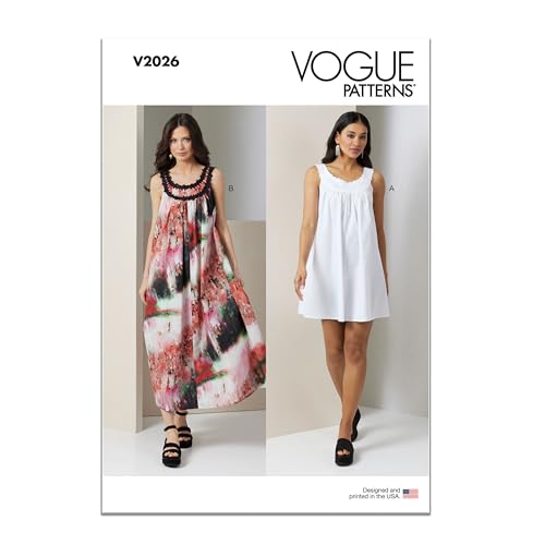 Vogue Paper Pattern V2026H5 Damenkleid in zwei Längen, H5 (34-36-38-40-42) von Vogue Patterns