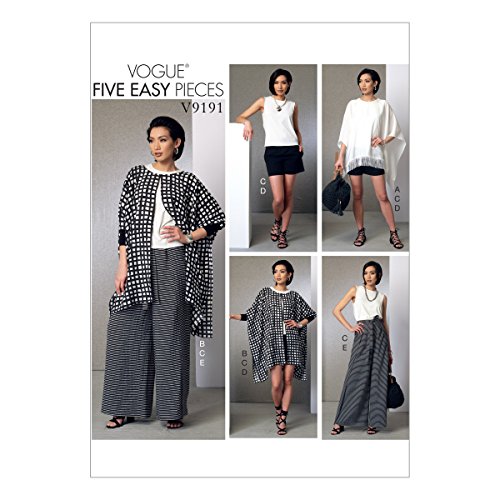 Vogue Patterns V9191ZZ0 Vogue Schnittmuster 9191, Damenponcho, Top, Shorts und Hose, Größen, Baumwolle, ZZ (LRG-XLG-XXL) Vogue Patterns V9191ZZ0 Vogue Schnittmuster 9191, Damenponcho, Top, Shorts und Hose, Größen, Baumwolle, ZZ (LRG-XLG-XXL) von Vogue Patterns