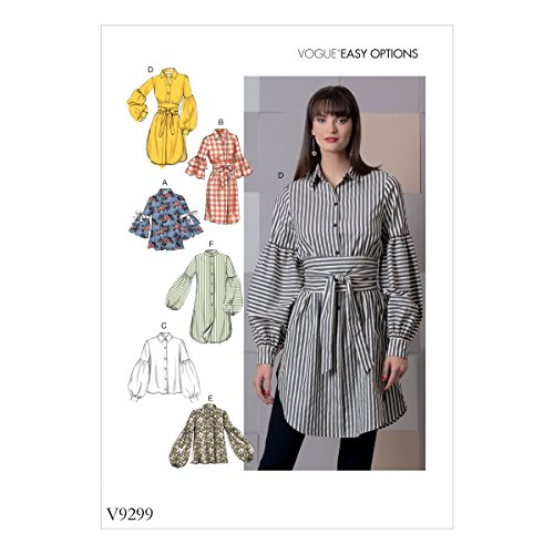 Vogue Patterns V9299A50 9299 A5 Oberteil und Gürtel für Damen, Tissue, Mehrfarbig, 15 x 0.5 x 22 cm Vogue Patterns V9299A50 9299 A5 Oberteil und Gürtel für Damen, Tissue, Mehrfarbig, 15 x 0.5 x 22 cm von Vogue Patterns