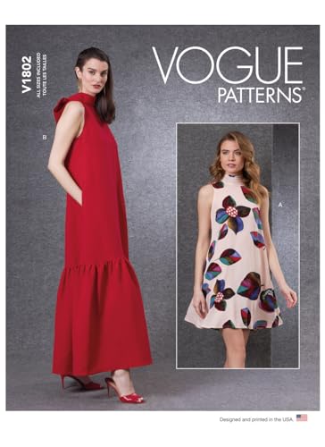 Vogue Patterns V1802A Damenkleid A (XS-S-M-L-XL-XXL) von Vogue Patterns