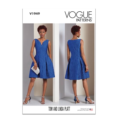Vogue Schnittmuster für Damenkleid, gefüttert, von Tom and Linda Platt, Design-Code V1949, Größen 36-38-40-42, mehrfarbig Vogue Schnittmuster für Damenkleid, gefüttert, von Tom and Linda Platt, Design-Code V1949, Größen 36-38-40-42, mehrfarbig von Vogue Patterns