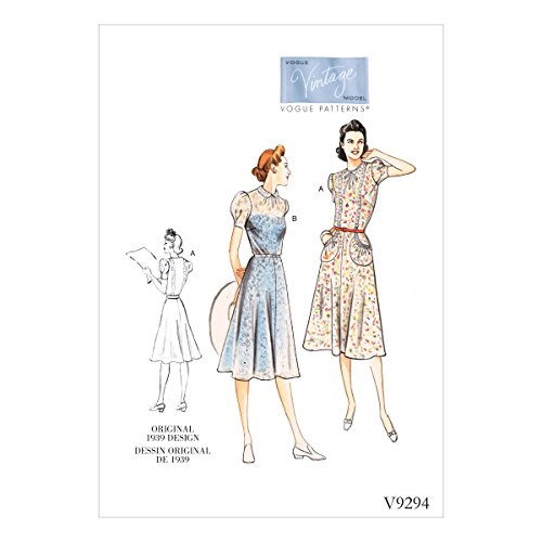 Vogue Patterns V9294A50 Dress Damenkleid, Tissue, Orange, 6-8-10-12-14 von Vogue Patterns