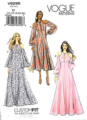 Vogue Patterns V9296E50 Special Occasion 9296 E5 Damenkleid, Papier oder Karton, Mehrfarbig, 15 x 0.5 x 22 cm Vogue Patterns V9296E50 Special Occasion 9296 E5 Damenkleid, Papier oder Karton, Mehrfarbig, 15 x 0.5 x 22 cm von Vogue Patterns