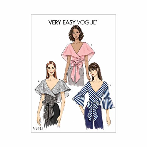 Vogue Patterns V9315A50 Misses' Top Schnittmuster, rot, 6-8-10-12-14 von Vogue Patterns