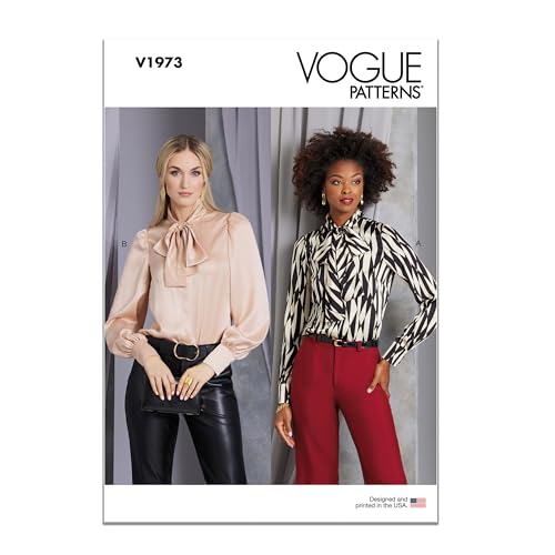 Vogue Schnittmuster-Set für Damenbluse, Schnittmuster V1973, Größen 34-38-40-42 von Vogue Patterns