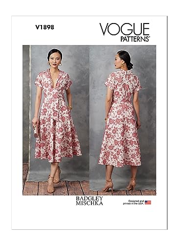 Vogue Schnittmuster-Set für Damenkleid von Badgley Mischka, Design-Code V1898, Größen 36-38-40-42-44 von Vogue Patterns