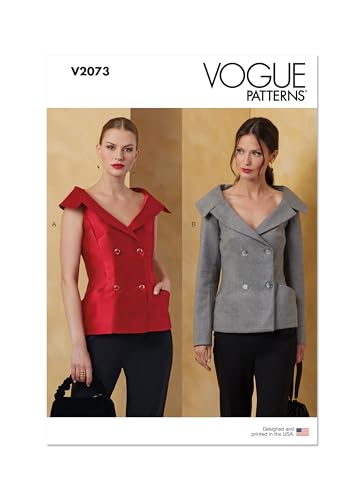 Vogue Schnittmuster V2073B5 Damenjacke mit Ärmeln, Variationen B5 (36-38-40-42-44) von Vogue Patterns