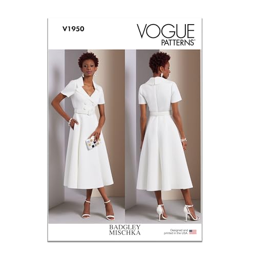 Vogue Schnittmuster-Paket für Damen, gefüttert, von Badgley Mischka, Design-Code V1950, Größen 34-38-40, mehrfarbig von Vogue Patterns