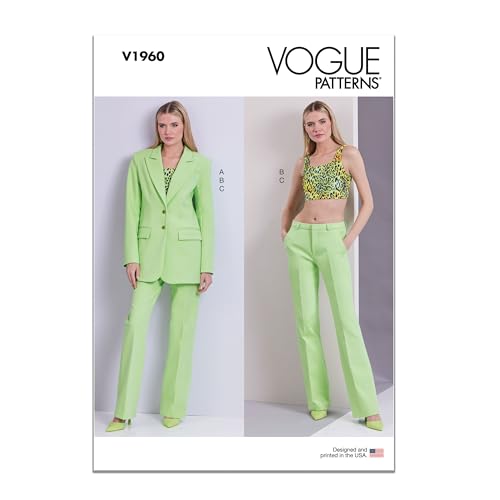 Vogue V1960Y5 Damenjacke, Strickoberteil und Hose, Y5 (46-50-52) von Vogue Patterns