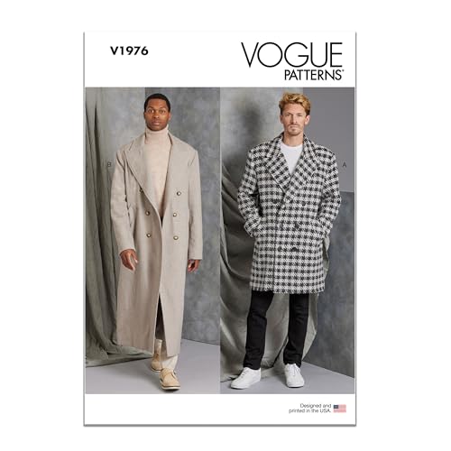 Vogue V1976 Schnittmuster-Set für Herren, lockere Passform, gefüttert, Größen 44-46-48-50-52 von Vogue Patterns