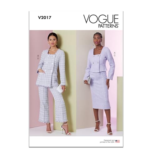 Vogue V2017Y5 Damenjacke in zwei Längen, Rock und Hose, Y5 (46-50-52-54) von Vogue