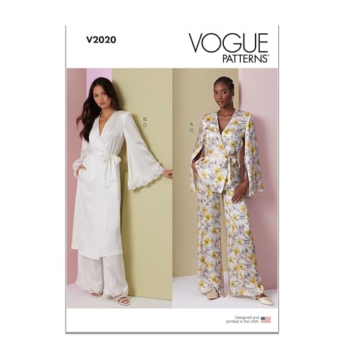 Vogue V2020Y5 Damen-Lounge-Top, Bademantel und Hose, Y5 (46-50-52-54) von Vogue