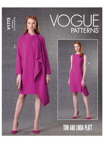 Vogue Misses Dress (16-18-20-22-24) Patterns V1773F5 Damenkleid F5 (44-46-50-52) von Vogue Patterns