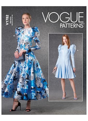 Vogue Misses Dress (16-18-20-22-24) Patterns V1782F5 Damenkleid F5 (44-46-50-52), Muster von Vogue Patterns