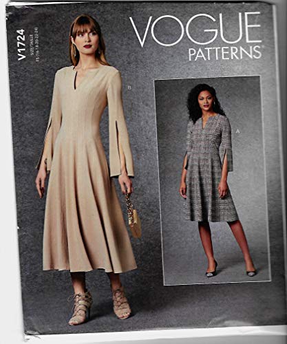 Vogue Misses Dress Patterns V1724F5 Damenkleid, weiß, F5 (16-18-20-22-24) von Vogue Patterns